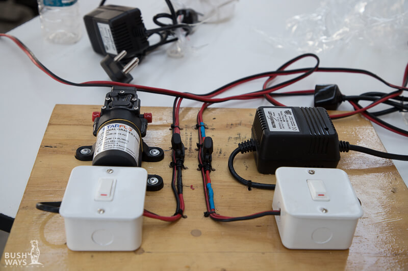 Water filtration system in safari camp