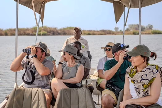 Safari group on the water